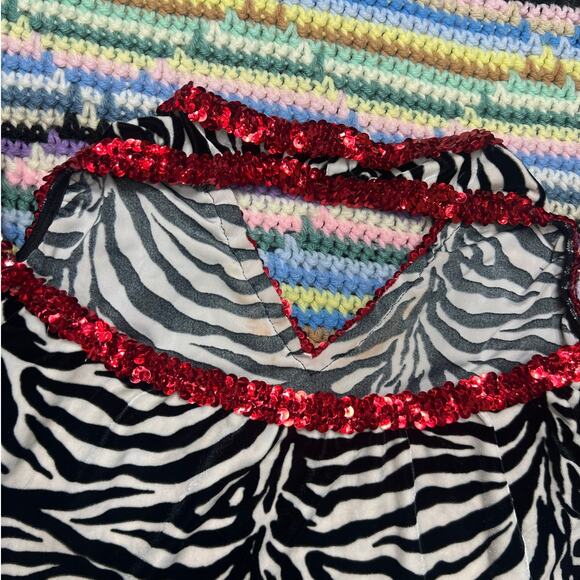 80s Zebra sequin jumpsuit - Picture 7 of 9